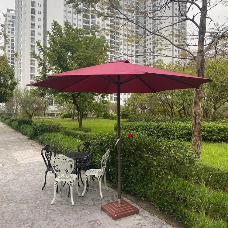 Ô dù Hòa Phát chính tâm sắt 3m màu đỏ