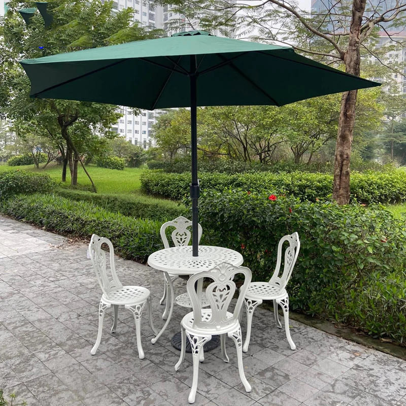 Ô dù Hòa Phát chính tâm sắt 3m màu xanh